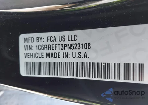 2023 Ram 1500 Big Horn 4X2 5'7 Box из США, поврежденный, VIN 1C6RREFT3PN523108